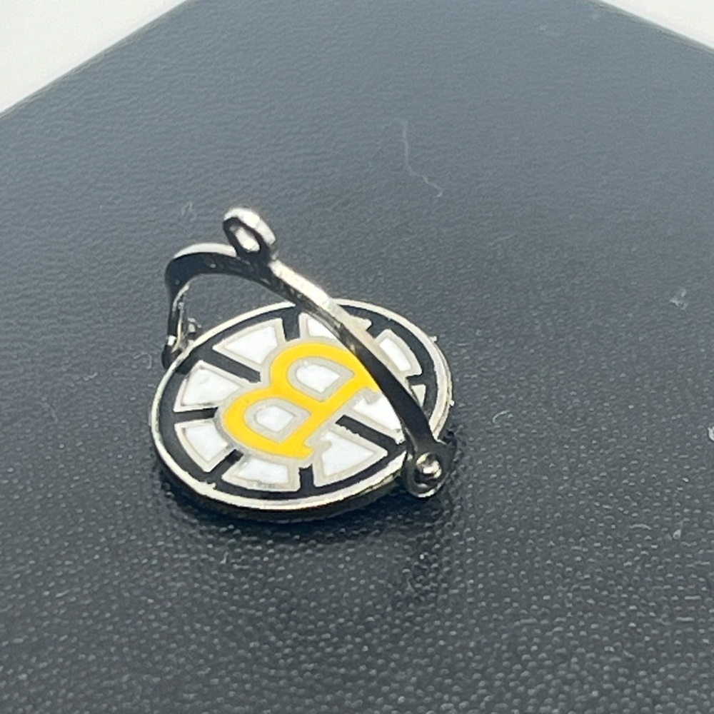Boston Bruins NHL Hockey charm Pendant for necklace sterling silver enamel - Picture 3 of 13
